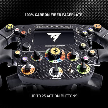 Thrustmaster Formula Wheel Add-On Ferrari SF1000 - PS5, XBOX & PC | Ferrari licensed SF1000 replica, for single-seater, 4.3-in LCD, 25 buttons, 7 encoders, aluminum shifter paddles, 21 LEDs
