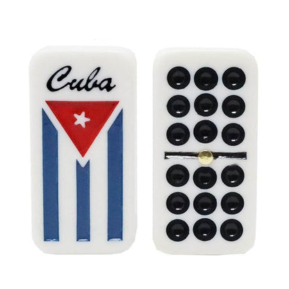 Domino Cubano Doble Nueve Cuban Dominoes Double Nine with Cuban Flag on Chips Cuban Traditions Great for Gift