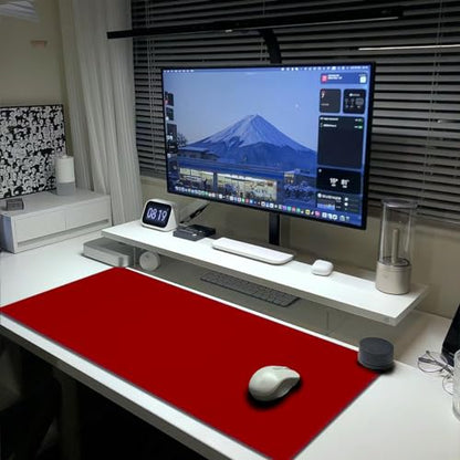 Red Mouse Pad Extended Large Gaming Mousepad XL Big Long Oversized Desk Mat Stitched Edges 31.5 X 11.8 Inch for Home Office - color: Black10