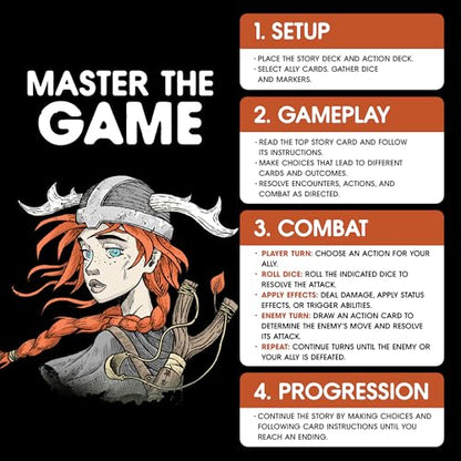 SPIRE'S END: Hildegard Card Game, Add to Your Choose-Your-Path Adventure and Strategy Board Games, Immersive Solo or Cooperative Play for Ages 16 and Over, 1-2 Players, 30-180 Minute Playtime