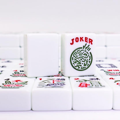 American Mahjong Tile Set, 166 Pink Tiles with Two Dices, Mahjong Tile Game for Four Players, (1.2’’x0.9’’x0.51’’)