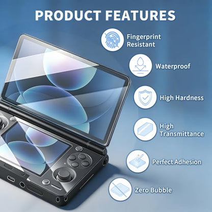 2Set Dual Screen Handheld Console Screen Protector for Ayn Thor | [New Version 2026] Tempered Glass 9H Scratch-resistant HD Protective Upper and Bottom Screen Protectors