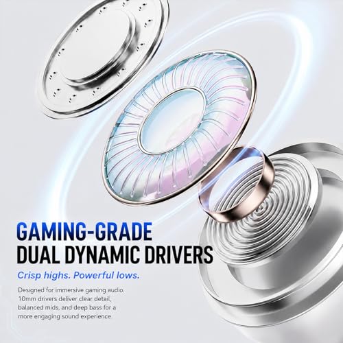 GameBuds Pro in-Ear Gaming Headset with Detachable Microphone, Wired Earphone 3.5 MM E-Sport Earphone Noise Cancelling, Gamings Earphones Wired for Mobile Gaming (Black)
