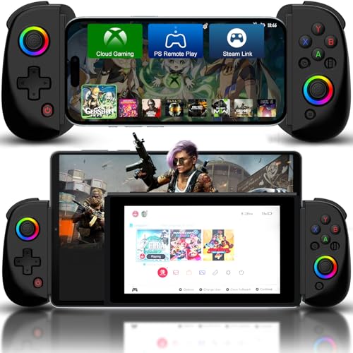 Joso Mobile Gaming Controller for iPhone/iPad/Tablet, Android Wireless Controller with Hall Effects Joysticks, Support PC/Switch, Play Cloud Games/PS Remote Play/COD/Genshin Impact & More - Black - color: Black
