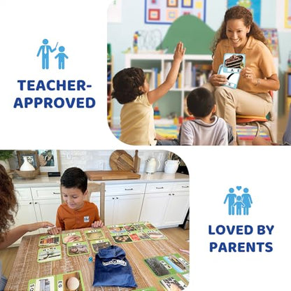 BenBen Spelling Games, 224 Flashcards, 208 Wood Letter Tiles, 1-4 Players, Learning Games for Kids 4-8, Educational Toys for Kindergarten 1st 2nd Grade, Preschool Classroom Must Haves - style: Spelling Game with 224 Flash Cards