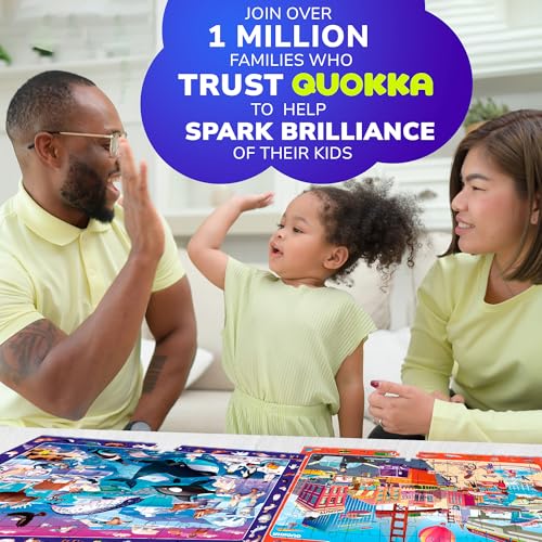Jigsaw Puzzles for Kids Ages 4-6 - 4 x 60 Piece Kids Puzzles Ages 5-8 | Search and Find Puzzles for Kids Ages 6-8 - Toddlers Puzzles Ages 3-5 Year Old - Forest, Polar, Usa Park and City Animal - color: Animals