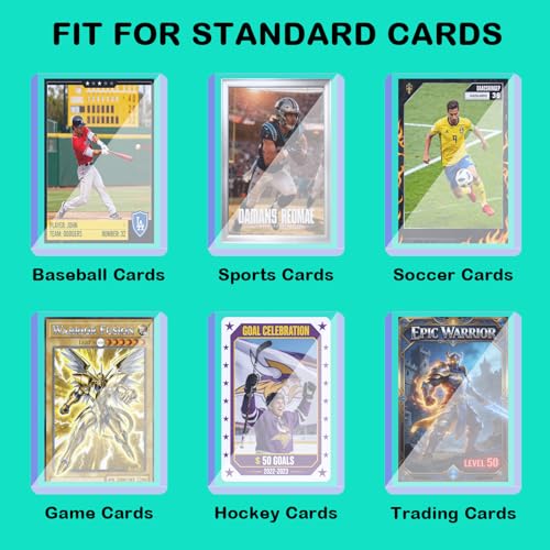 50ct 130pt Hard Card Sleeves, 3 x 4 Inch Rigid Card Protectors | Clear Rigid Plastic, Open-Top Design, Fits Thick Baseball, Sports and Game Trading Cards for Storage and Display - size: 130PT 50ct Hard Sleeves