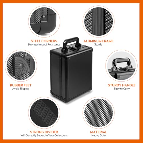 Graded Card Storage Box, PSA Slab Case Holder for Graded Cards, Top Loaders Trading Card Storage Hard Case for Sports Card, Top Loaders, One Touch, Game Cards (2 Row) - style: 2 Row