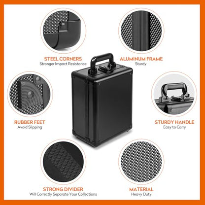 Graded Card Storage Box, PSA Slab Case Holder for Graded Cards, Top Loaders Trading Card Storage Hard Case for Sports Card, Top Loaders, One Touch, Game Cards (2 Row) - style: 2 Row