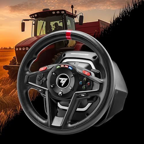 Thrustmaster T128 SimTask Truck & Farming Sim Wheel Pack - XBOX & PC | Force-feedback base, T2PM pedals, steering kit, 900-degree rotation, metal flat-mount clamp, 3-axis height adjustment - style: T128X & Steering Kit Bundle