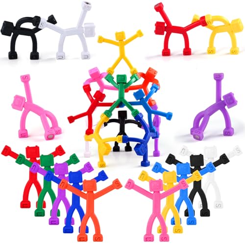 24pcs Magnetic Robote Figures for Kids 3-8 Travel STEM Fidget Toy | Safe ASTM-certified, Quiet Play for Airplane Car Trips Restaurant, Develops Creativity for Classroom Rewards Stocking Stuffer - color: Magnet Robot [Solid], size: 24pcs