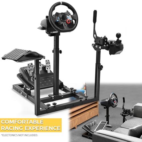 Marada Universal Flight Racing Simulator Stand,Hold Mouse and Keyboard | Fit for Thrustmaster,for Logitech,for Honeycomb,the Fight Sim Cockpit Electronic Device Not Included