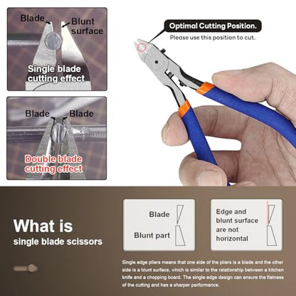 stedi Model Nipper, Sprue Cutter with Ultra-thin Single-Blade and Stiff Spring Hobby Nippers for Gundam Repairing Plastic Model and Miniature Model, Orange | Stiff Spring , Hobby Nippers for Gundam Repairing Plastic Model and Miniature Model - style: Sing
