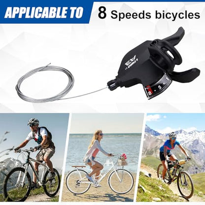 WEEROCK Bike Shifter Lever 8 Speeds Right Thumb Gear Shift Lever for Mountain Bicycle - color: Right 8 Speed