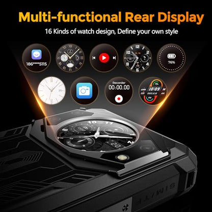 FOSSIBOT F101P Rugged Call Phone，Android 13 7GB+64GB /1TB Rugged Smartphone 10600mAh Unlocked Phone 123dB Loud Volume Phone 5.45" 24MP+8MP Camera Waterproof Smartphone 4G Dual SIM OTG Octa-core 18W - color: Black