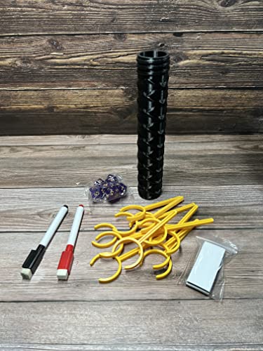Initiative Tracker Upgrade - (Hammer Dice Tower Not Included) - (Random 7Pcs D20 Dice Set Included) - Dice Holder - Dice Roller - Tabletop RPG - DND