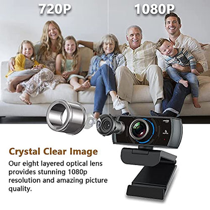 NexiGo 60FPS 1080P Webcam Kits, N980P HD Web Camera with Microphone, 120 Degrees Wide-Angle, Software Control, Lightweight Mini Tripod, Video Conference Lighting Kit, for Zoom/Skype/Teams