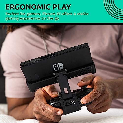 Fixture S1 Bundle: The Original Mount Plus USB Carrying Case for the Nintendo Switch & Pro Controller - size: S1 + Case - For Switch (2017)