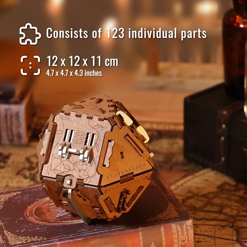 Puzzle Potato Philosopher's Stone Puzzle Box - 3D Brain Teaser Puzzle for Adults - Wooden Treasure Chest - Money Puzzle Box for Cash Gift - Escape Room Game (Metal) - color: Philosopher's Stone(metal)
