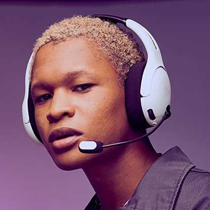 PDP LVL50 Wireless Stereo Gaming Headset, Officially Licensed by Sony PlayStation 5, PS5/PS4/PS3/PC, Lightweight Durable 40 Foot Connection, Noise-canceling Flip-to-Mute Mic, White - color: White, style: Wireless