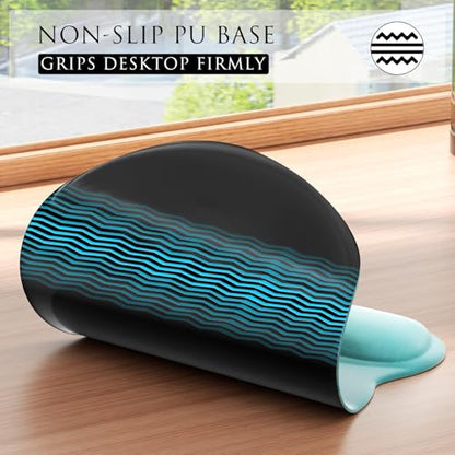 MROCO Ergonomic Mouse Pad with Gel Wrist Rest, 9.4 x 8.1 in, Feather Arrow | Ergonomic Shape Design, Multiple Pattern Options, Gel Wrist Comfort, Smooth Lycra Surface, Non-Slip PU Base - color: Feather Arrow