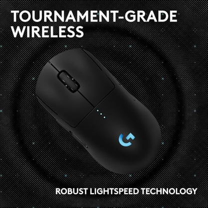 Logitech G PRO 2 Lightspeed Ambidextrous Wireless Gaming Mouse - Black | Symmetrical design, <4 customizable magnetic side buttons, USB-C charging, PowerPlay Wireless Charging Supported, For PC/Mac - color: Black