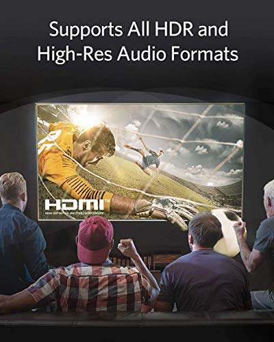 Anker HDMI Cable 8K@60Hz, 6.6FT Ultra High Speed 4K@120Hz 48Gbps Ultra HD, HDMI Cable Support Dynamic HDR,eARC,Dolby Atmos,Compatible with PlayStation 5,Xbox Series X,Samsung TVs (Pack of 2) - size: 6.6 Feet (Pack of 2)