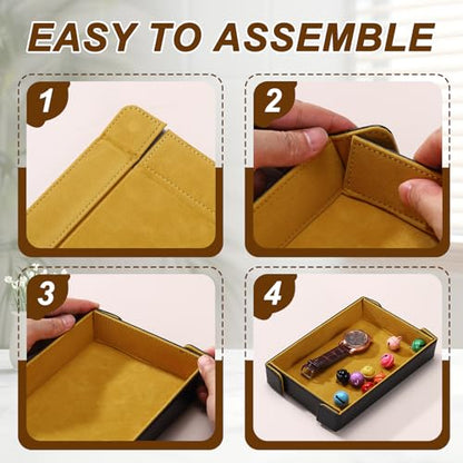 uxcell PU Leather Dice Tray, Rectangle Magnetic Folding Velvet Portable Folding Dice Rolling Tray for Table Games Keys Wallet Watch Coin, Green - color: Green