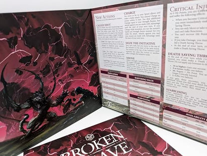 Cubicle 7 Broken Weave Gamesmaster Screen - RPG Board Card Game Accessory and The Titan’s March Book- For 1+ Players and Ages 14+