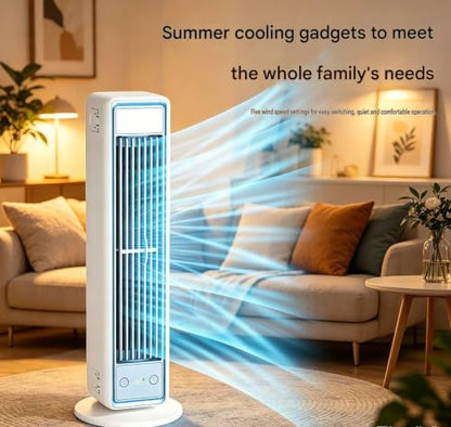 Royalliva Eloria Portable Tower Fan Original with 5 Speeds, 3-in-1 Stand/Desk/Wall-Mount (x1PCS) - color: x1PCS