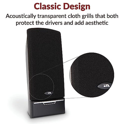 Cyber Acoustics CA-2014 Computer Speakers, Full Stereo Sound, Convenient Controls, Easy Setup - style: AC
