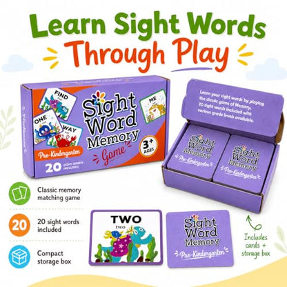 Urban Supply Sight Word Memory Game / Matching Game. Reading & Language Building for Grades Pre-Kindergarten Through Second Grade. Early Children's Educational Learn to Read (Pre-Kindergarten)