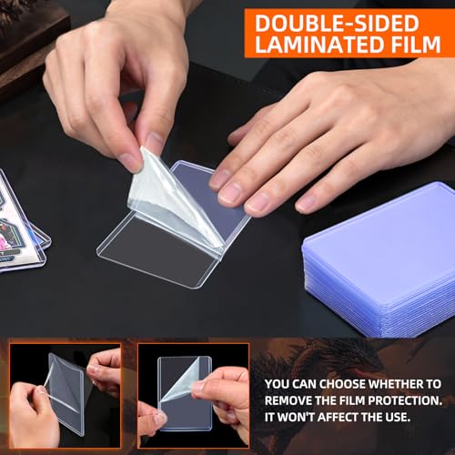 1000 Film-Protected Toploaders +1000 Penny Sleeves for Trading Cards | Dust-proof, scratch-free, crystal-clear for baseball and sports cards - size: 1000Pack