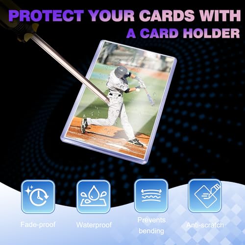 400 Packs Card Sleeves,3"X4" Baseball Collectible Trading Card Protective Sleeves,Hard Plastic Card Holder for Trading Sports Football Game Cards (200 Hard Sleeves+200 Soft Sleeve) - style: 200 Hard Sleeves + 200 Soft Sleeves