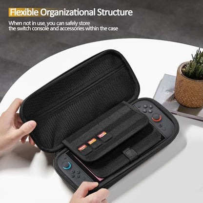 AWINNER Compatible for Switch 2 Carrying Case Hard Travel Case with 24 Game Cartridges and Pocket Accessories (24 Game Cartridges) - style: 24 Game Cartridges