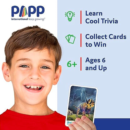 Brain Busters Card Game for Kids, Family Trivia Game Bundle with 120 Flash Cards - Learn and Play with Multiple Choice Trivia Cards About Human Body, Ocean Life, Dinosaurs and Space (Ages 6+) - style: Wildlife