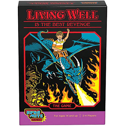 Cryptozoic Entertainment Living Well is The Best Revenge: Steven Rhodes Games VOL. 2 - Dark Retro Dice Card Game, Ages 14+, 2-4 Players, 15 Mins