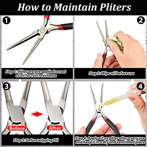 honoson 10 Pcs Metal Earth Tool Kit Pliers Bending Tools for 3D Metal Model | Flat Nose, Needle Nose & Nozzle Pliers, Tab Edge Cylinder Cone Bending, Fits Metal Jigsaw Puzzle Assembly
