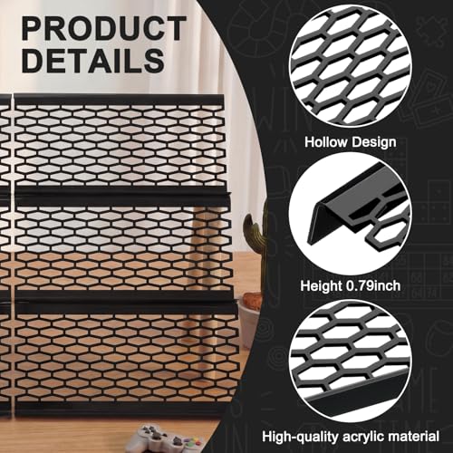 Yalikop 36 Pcs Trading Card Risers for Display Case,Grid | Acrylic Modular Display Risers for Cardshow Vendor Sport Card Board Game - style: Grid