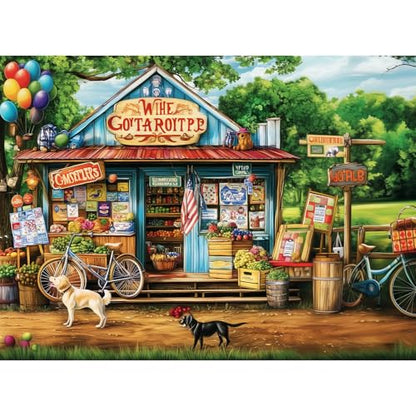 Puzzles 300 Pieces for Adults | HT Vegetable Store Puzzles | Recycled Cardboar Jigsaw Puzzles 300 Pieces | Challenging Family Activity Great Gift Idea for Family Friends | 20.5 X 15 inches - style: HT Vegetable Store