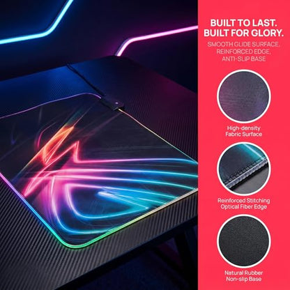 Gaming Led Luminous Mouse Pad, RGB Keyboard Pad, Non-Slip Mouse Pad, Computer Accessories,13.79" L x 9.85" W