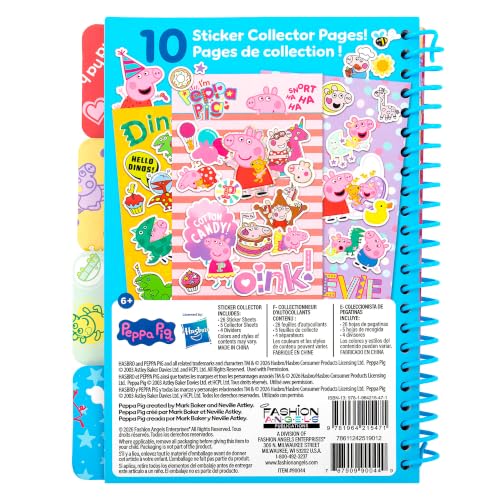 Fashion Angels Peppa Pig 1000+ Tabbed Sticker Collection Book | Includes Holographic, Vinyl & Alphabet Stickers with Peppa Pig & Friends, for Kids Ages 6+ - color: Peppa Pig