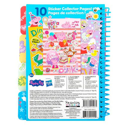 Fashion Angels Peppa Pig 1000+ Tabbed Sticker Collection Book | Includes Holographic, Vinyl & Alphabet Stickers with Peppa Pig & Friends, for Kids Ages 6+ - color: Peppa Pig