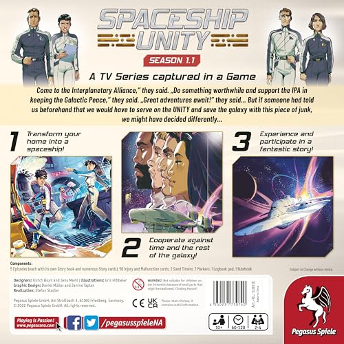 Spaceship Unity – Board Game by Pegasus Spiele - 2-4 Players – 60-120 Minutes of Gameplay – Games for Game Night – Teens and Adults Ages 14+ - English Version