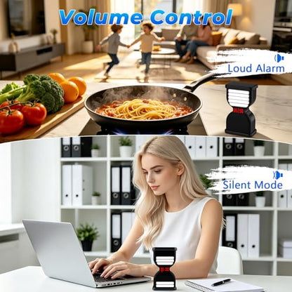 Digital Hourglass Timer, Sand Timer Rechargeable Visual Pomodoro Timers with On/Off Alarm Volume & LED Display, Desk Flip Timer for Study,Work, Kitchen (Black) - color: Black