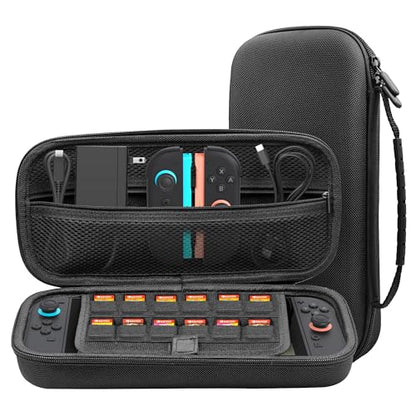 AWINNER Compatible for Switch 2 Carrying Case Hard Travel Case with 12 Game Cartridges and Pocket Accessories (12 Game Cartridges) - style: 12 Game Cartridges