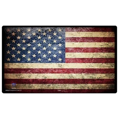 Max Protection Trading Card Playmat for TCG Card Games, 24x14 Inch, Design Mat for Dice Rolling (American Flag) - size: American Flag
