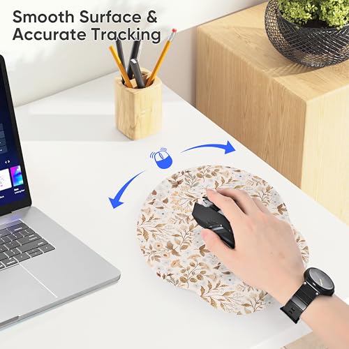 Ergonomic Mouse Pad with Wrist Support,Non-Slip Rubber Base for Computer Laptop & Mac,Lightweight Rest for Home,Office & Travel (Sicilian Flowers) - color: Sicilian Flowers