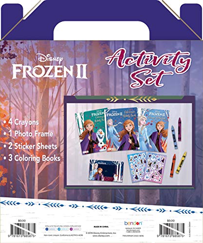 Disney Frozen 2 Anna and Elsa Coloring and Activity Carry Set with Sticker Sheets AS45853 Bendon, Multicolor