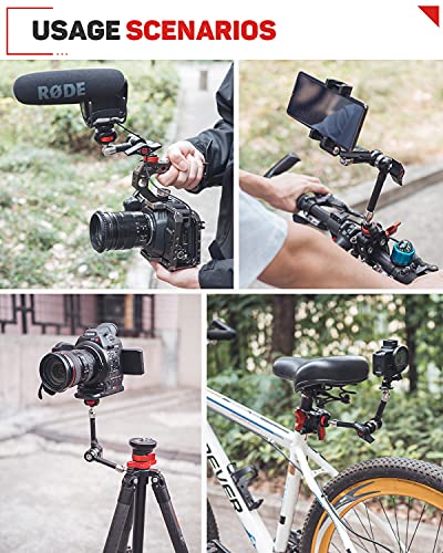 IFOOTAGE Table Top Video Kit, A200 Round Base Monopod with C Clamp and 9.5'' Magic Arm, for Live Streaming, Vlogging, Payload 10KG/22LBS